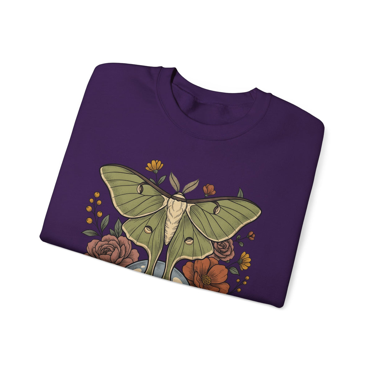 Luna Butterfly Sweatshirt Halloween Occult Gift Women Leaf Sweatshirt Butterfly Sweatshirt Horror Fan Spirit Sweatshirt Mystic Graphic Classic Magic Orb Sweatshirt