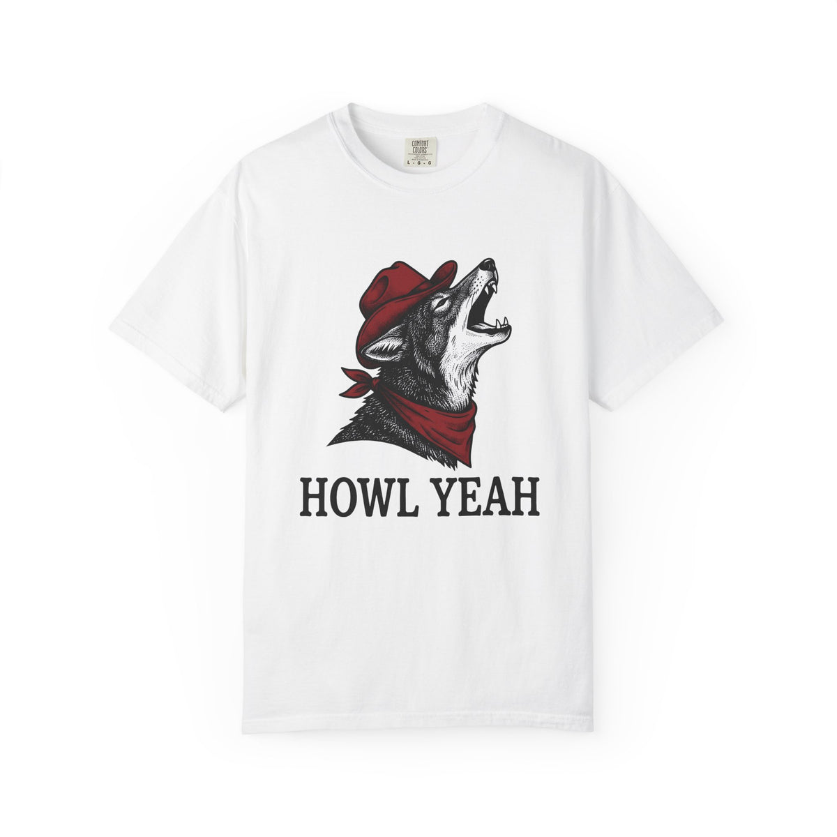 Cowboy Wolf T-Shirt Cowgirl Western Gift Women Vintage T-Shirt Werewolf T-Shirt Cowboy Fan Retro T-Shirt Rodeo Graphic Hand Drawn Bandana T-Shirt