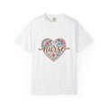 Flower Heart T-Shirt Nurse Thanks Gift Women Cartoon T-Shirt Floral T-Shirt Healthcare Enthusiast Comic T-Shirt Appreciation Graphic Retro Petals