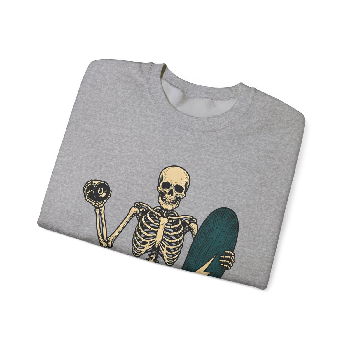 Bony Skateboarder Sweatshirt Sports Training Gift Women Line Art Sweatshirt Skateboarder Sweatshirt Athlete Enthusiast Illustration Design Workout Classic