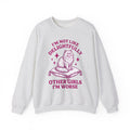 Furry Cat Sweatshirt Funny Animal Gift Women Classic Sweatshirt Kitten Sweatshirt Humor Fan Cartoon Sweatshirt Creature Graphic Doodle Throw Sweatshirt Sweatshirt