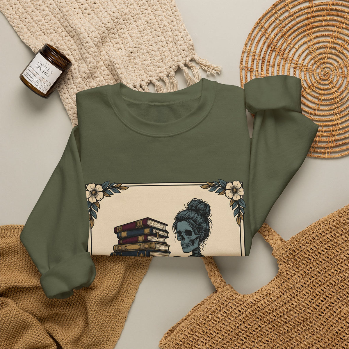 Skeleton Volumes Sweatshirt Boho Chic Dark Arts Gift Women Old Fashioned Sweatshirt Bone Anatomy Sweatshirt Bohemian Fan Vintage Style Sweatshirt Occult