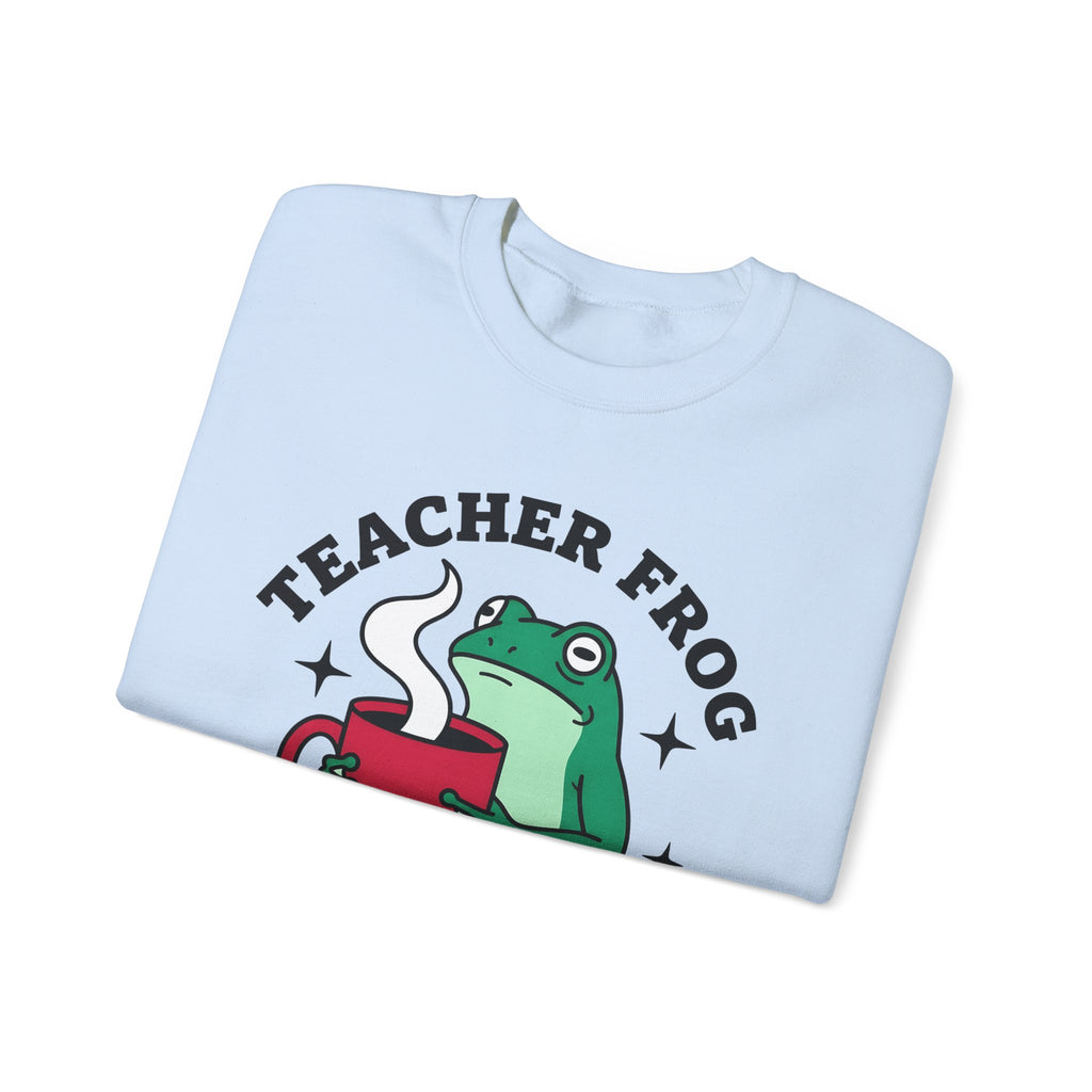 Frog Coffee Cup Sweatshirt Teachers Latte Gift Women Kawaii Sweatshirt Coffee Sweatshirt Sweatshirt Educator Enthusiast Coffee Sweatshirt Cappuccino Graphic Classic
