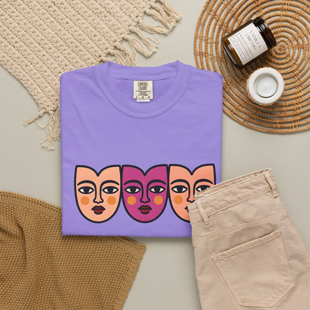 Abstract Faces T-Shirt Abstract Art Gift Women Modern T-Shirt Faces T-Shirt Art Fan Contemporary T-Shirt Artistic Graphic Minimal Bold Outlines