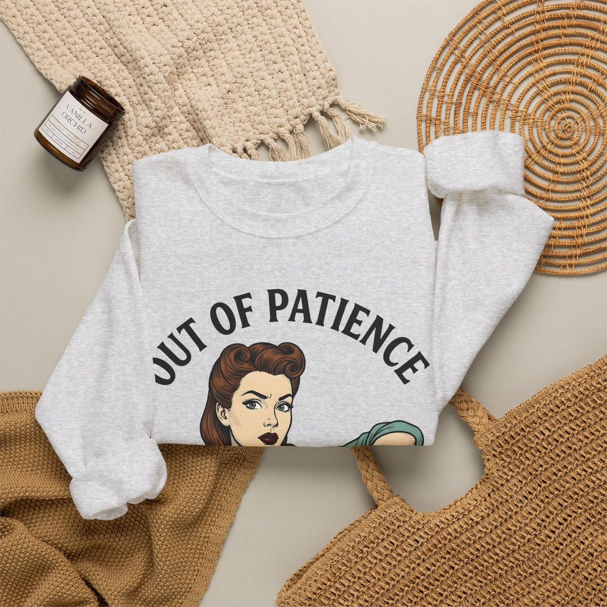 Old Fashioned Female Sweatshirt Moms Puns Gift Women Line Art Sweatshirt Vintage Lady Sweatshirt Motherhood Enthusiast Illustration Graphic Drawing Retro