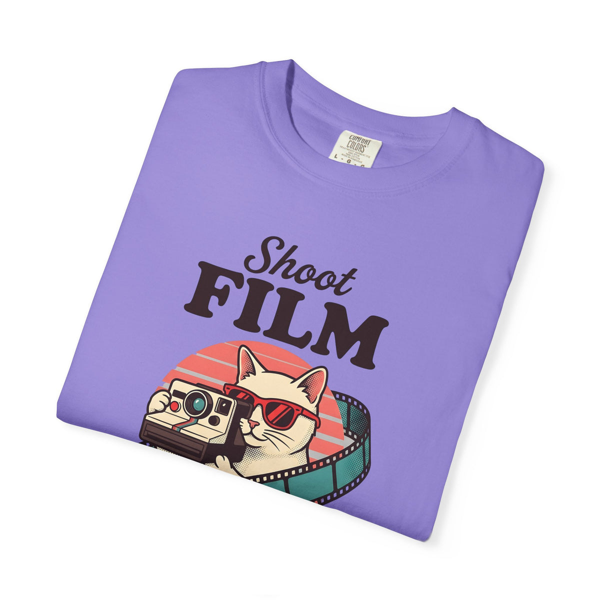 Kitten Camera T-Shirt Cat Photo Gift Women Antique T-Shirt Camera Obscura T-Shirt Cat Fan Faux Vintage T-Shirt Photography Graphic Old School Photo