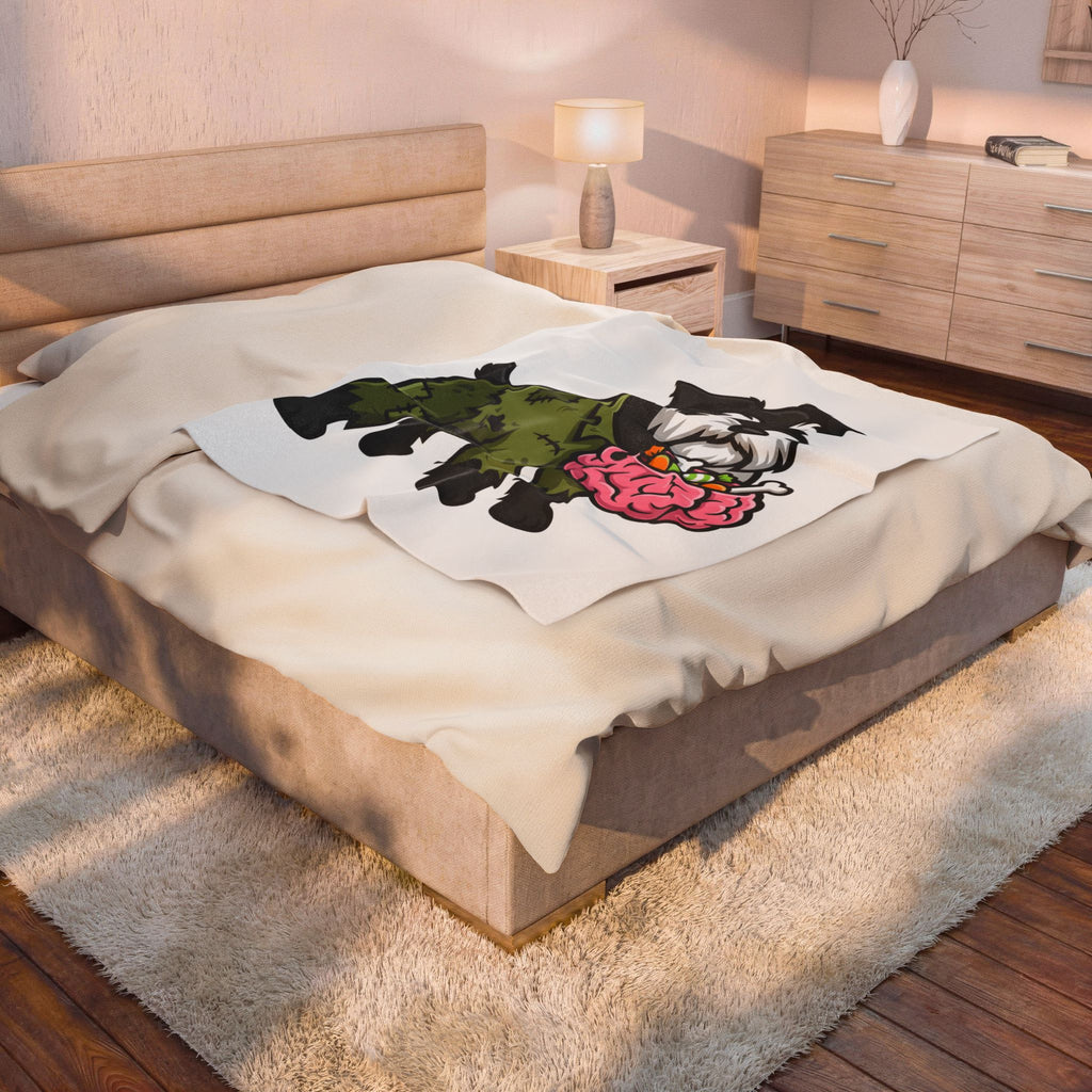 Schnauzer Pet Blanket Halloween Animal Gift Women Animated Blanket Dog Blanket Horror Fan Cartoon Blanket Creature Graphic Classic Candy Container