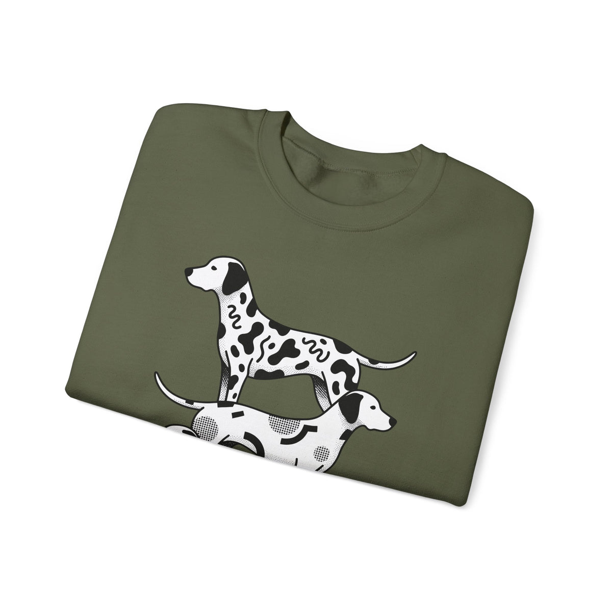 Dalmatian Sweatshirt Dog Fauna Gift Women Flat Sweatshirt Dalmatian Sweatshirt Dog Fan Graphic Design Illustration Sketch Spot Design Sweatshirt