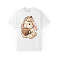Bunny Espresso T-Shirt Coffee Wildlife Gift Women Adorable T-Shirt Rabbit Coffee T-Shirt Coffee Fan Animal Graphic T-Shirt Painterly Froth T-Shirt