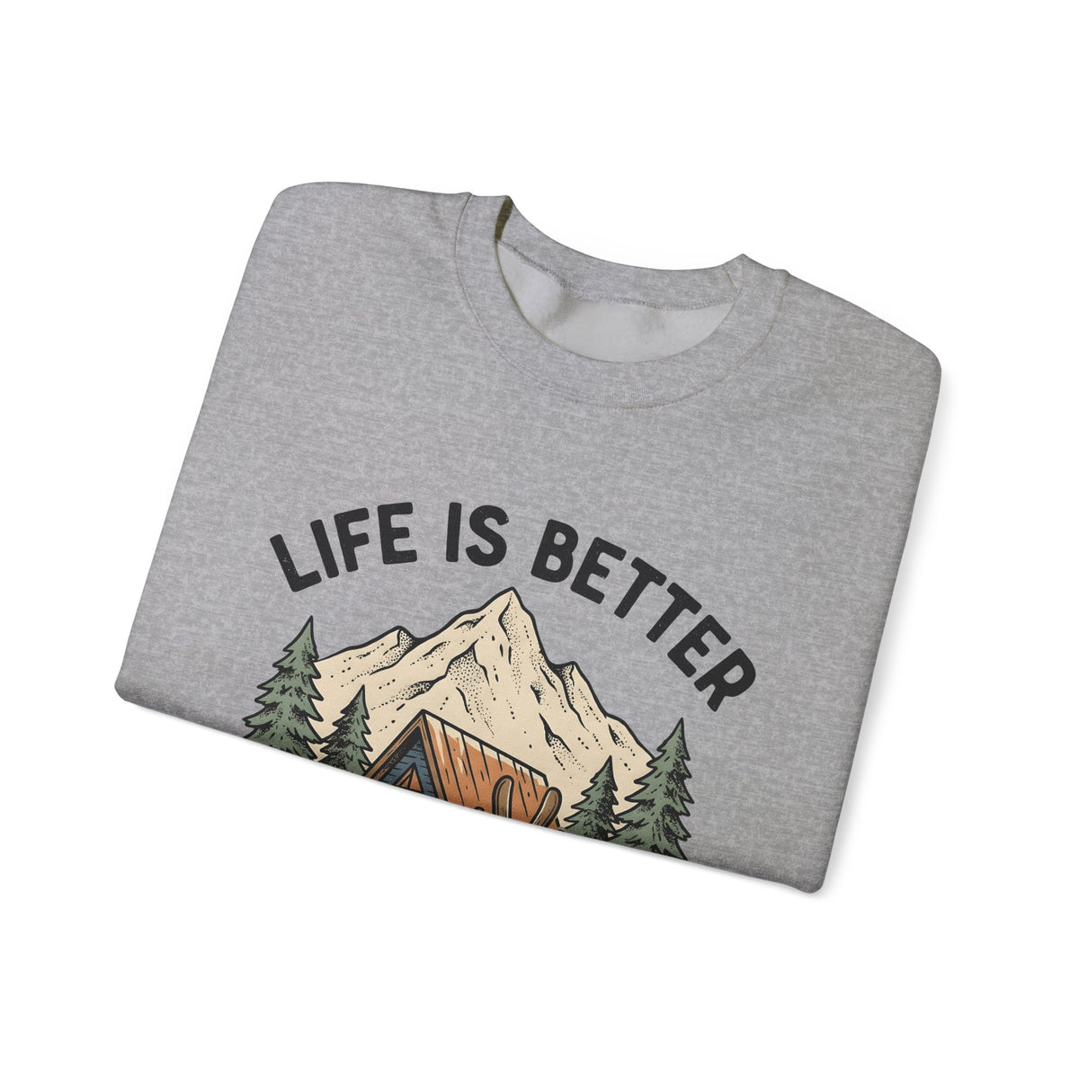 Ski Lodge Sweatshirt Skiing Exploration Gift Women Retro Sweatshirt Lodge Sweatshirt Skier Enthusiast Vintage Sweatshirt Adventure Graphic Sketch Peaks Sweatshirt