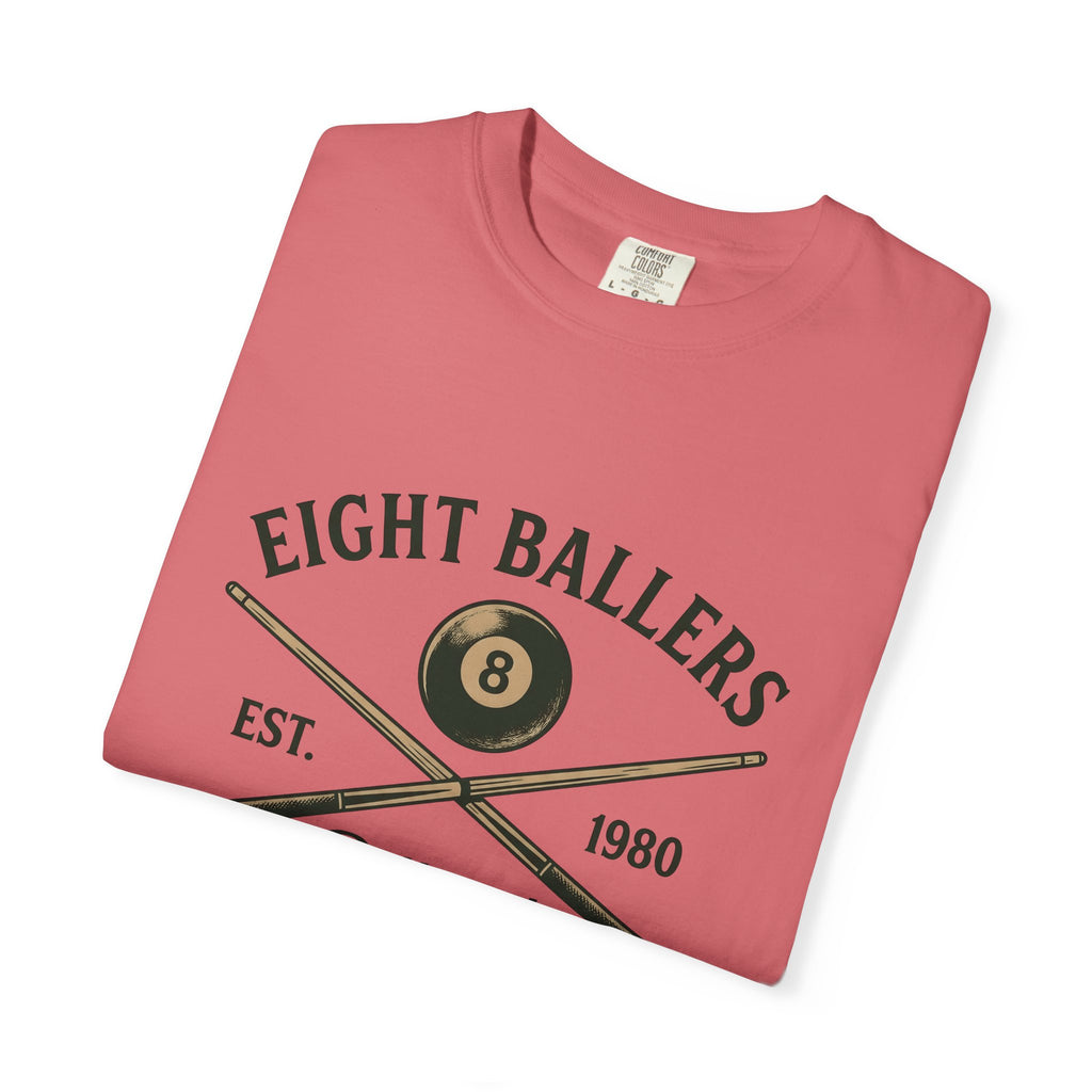 Eight Ball T-Shirt Billiards Bar Gift Women Vintage T-Shirt Magic Ball T-Shirt Pool Fan Distressed T-Shirt Pub Graphic Retro Pool Cues T-Shirt