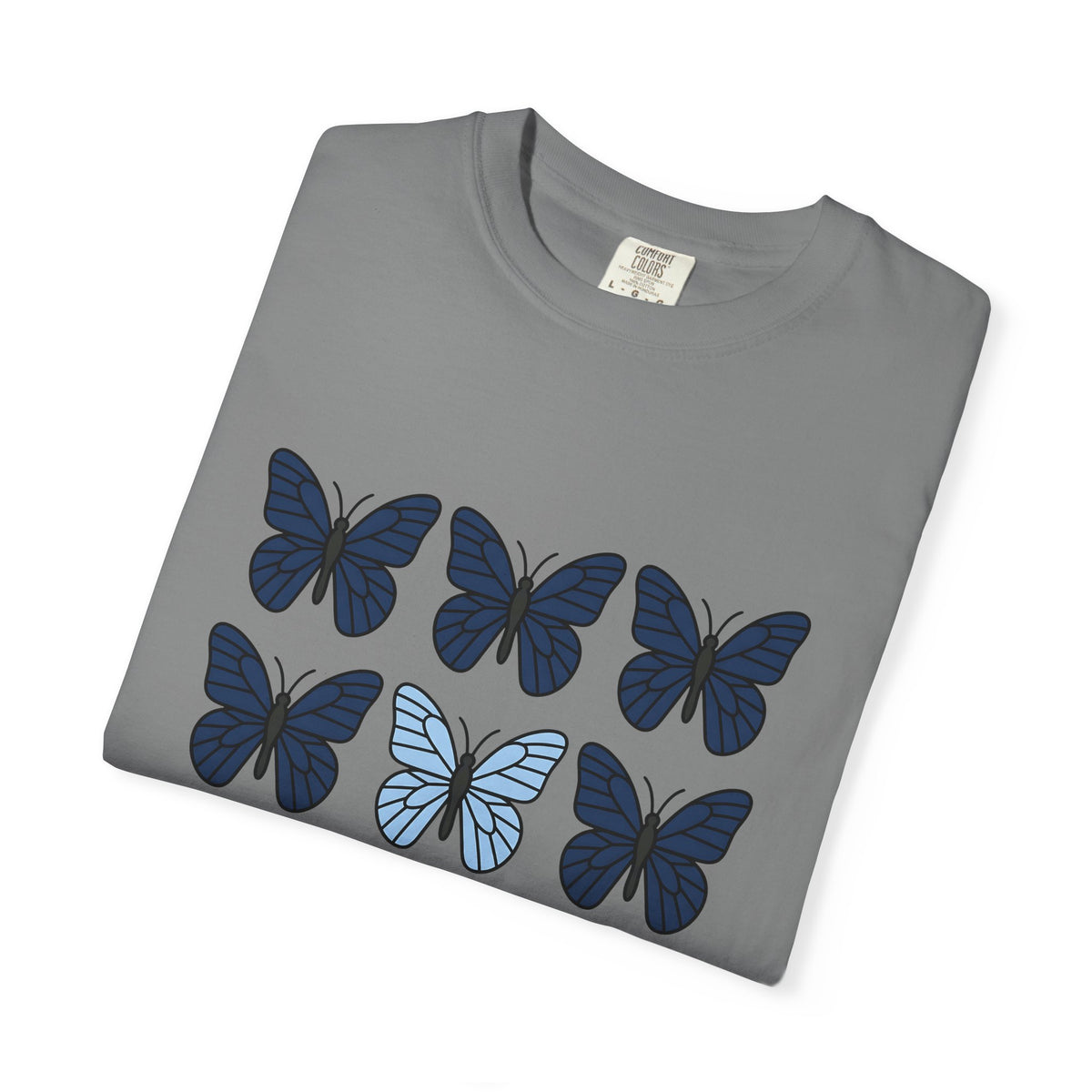 Butterfly Motif T-Shirt Boho Chic Plants Gift Women Plain T-Shirt Butterfly T-Shirt Hippie Fan Simple T-Shirt Floral Graphic Fresh Proportion