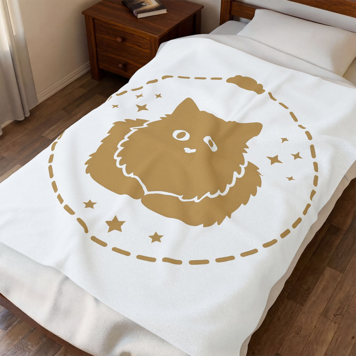 Soft Cat Cat Pet Gift Simple Kitten Cat Fan Minimalist Animal Contemporary Sparkles Blanket