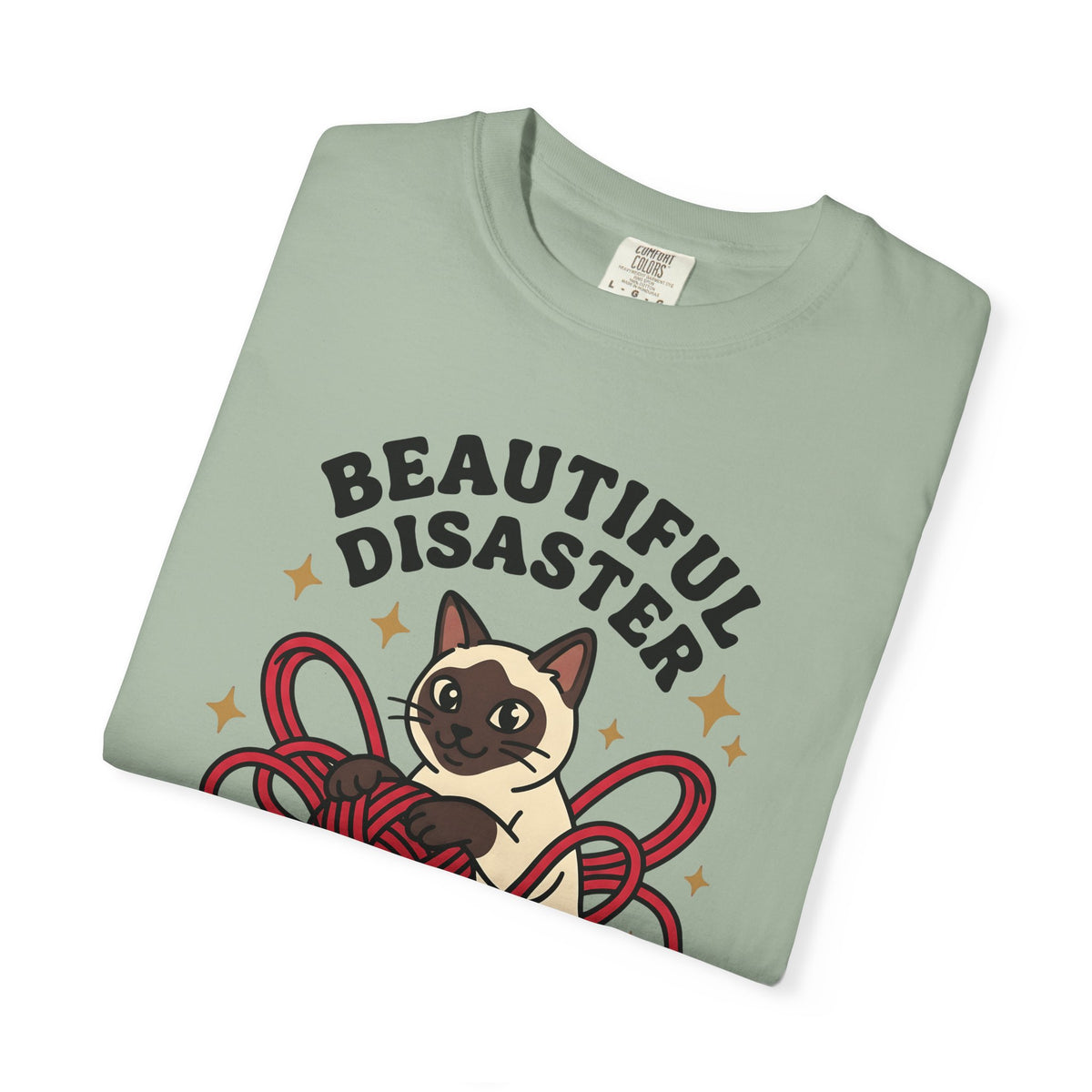 Siamese Kitten T-Shirt Cat Pet Gift Women Comic T-Shirt Kitten T-Shirt Cat Fan Cartoon T-Shirt Animal Graphic Vintage Wool Ball T-Shirt
