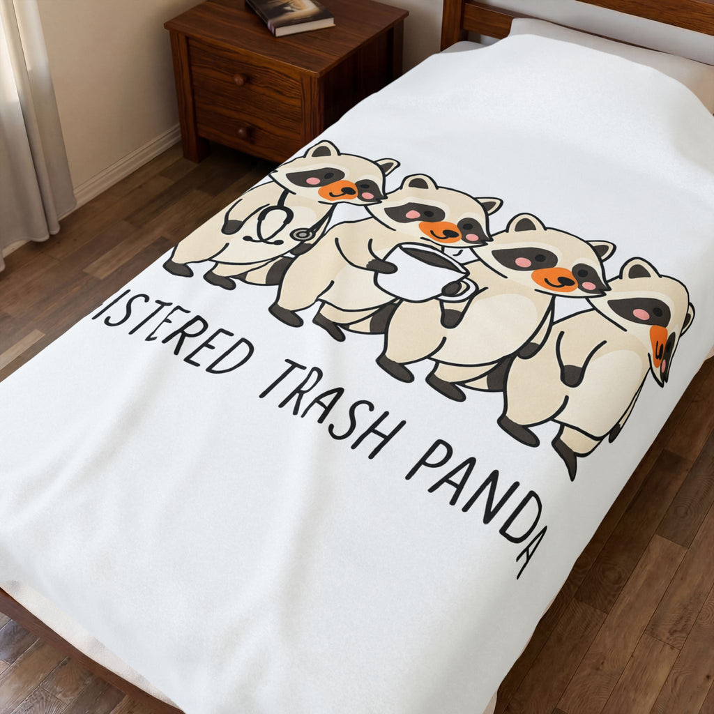 Raccoon Family Blanket Nurses Creatures Gift Women Lovable Blanket Trash Panda Blanket Nurse Enthusiast Cute Blanket Wildlife Graphic Animated
