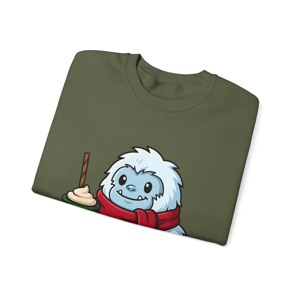 Abominable Snowman Christmas Holiday Gift Comic Yeti Xmas Fan Cartoon Holiday Chibi Sweatshirt