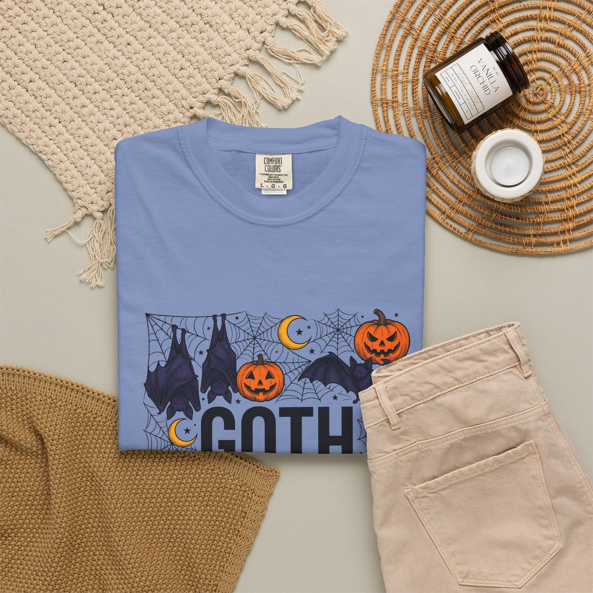 Vampire Pumpkin Goth Autumn Gift Horror Bloodsucking Dark Fan Macabre Fall Hand Drawn Webbing T-Shirt