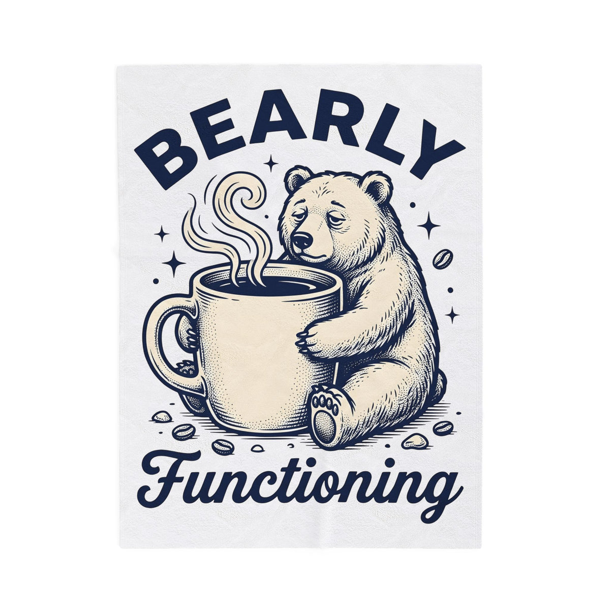 Grizzly Coffee Cup Blanket Funny Creatures Gift Women Doodle Blanket Coffee Blanket Blanket Humor Fan Cartoon Blanket Beast Graphic Line Art Coffee
