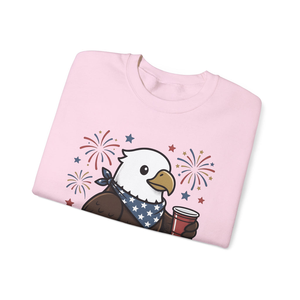 Bald Eagle Sweatshirt 4th Of July Usa Gift Women Comic Sweatshirt Eagle Sweatshirt Independence Day Fan Cartoon Sweatshirt American Graphic Vintage Fireworks