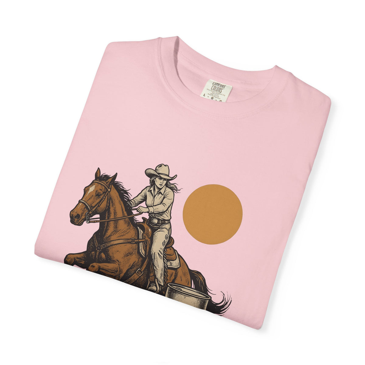 Barrel Racing T-Shirt Cowgirl Livestock Gift Women Cowboy T-Shirt Barrel Racing T-Shirt Rodeo Fan Western T-Shirt Cattle Graphic Retro Horse T-Shirt