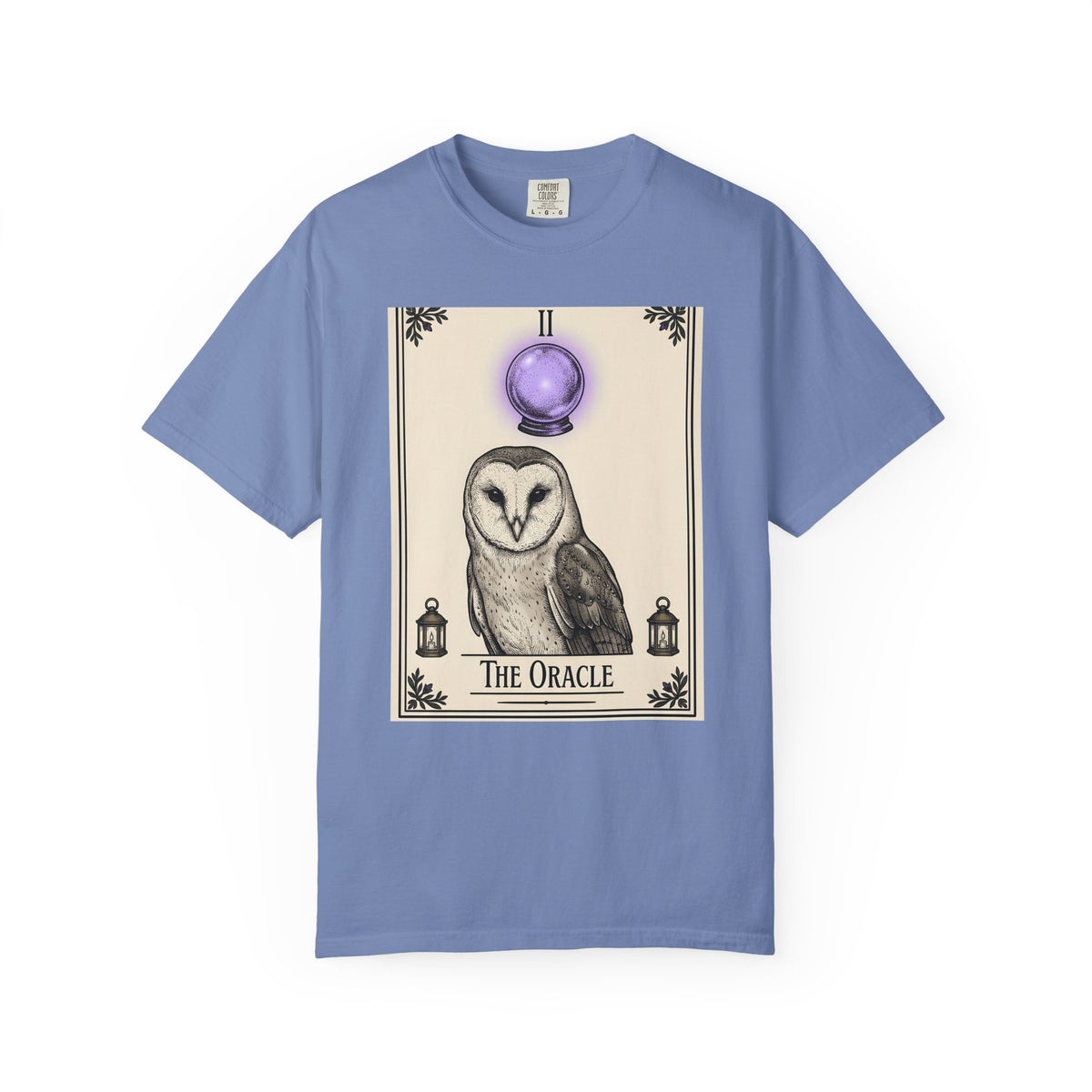 Barn Owl T-Shirt Boho Chic Magic Gift Women Oracle T-Shirt Owl T-Shirt Bohemian Fan Mystic T-Shirt Magical Graphic Hand Drawn Glass Sphere T-Shirt