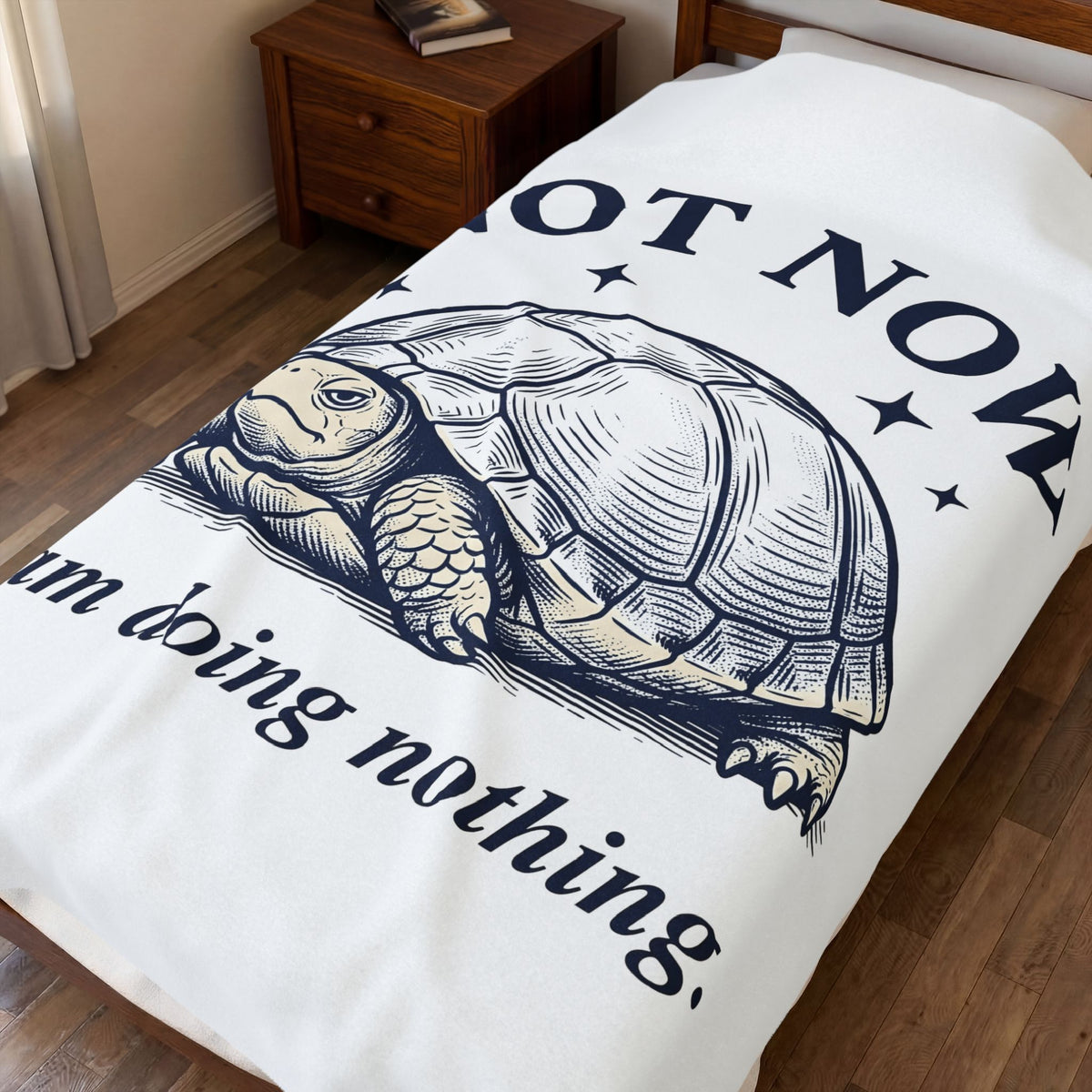 Turtle Graphic Blanket Funny Animal Gift Women Vintage Blanket TorTurtle Blanket Humor Fan Retro Blanket Wildlife Graphic Hand Drawn Stars Blanket