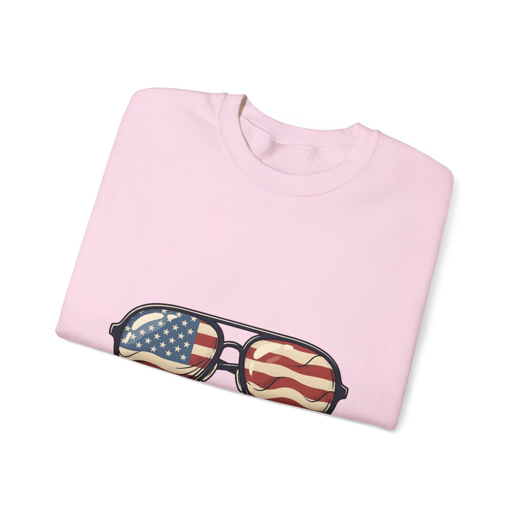 Sunglass Aviators Sweatshirt 4th Of July Freedom Gift Women Hand Drawn Sweatshirt Shades Sweatshirt Independence Day Fan Illustrated Sweatshirt Liberty Graphic