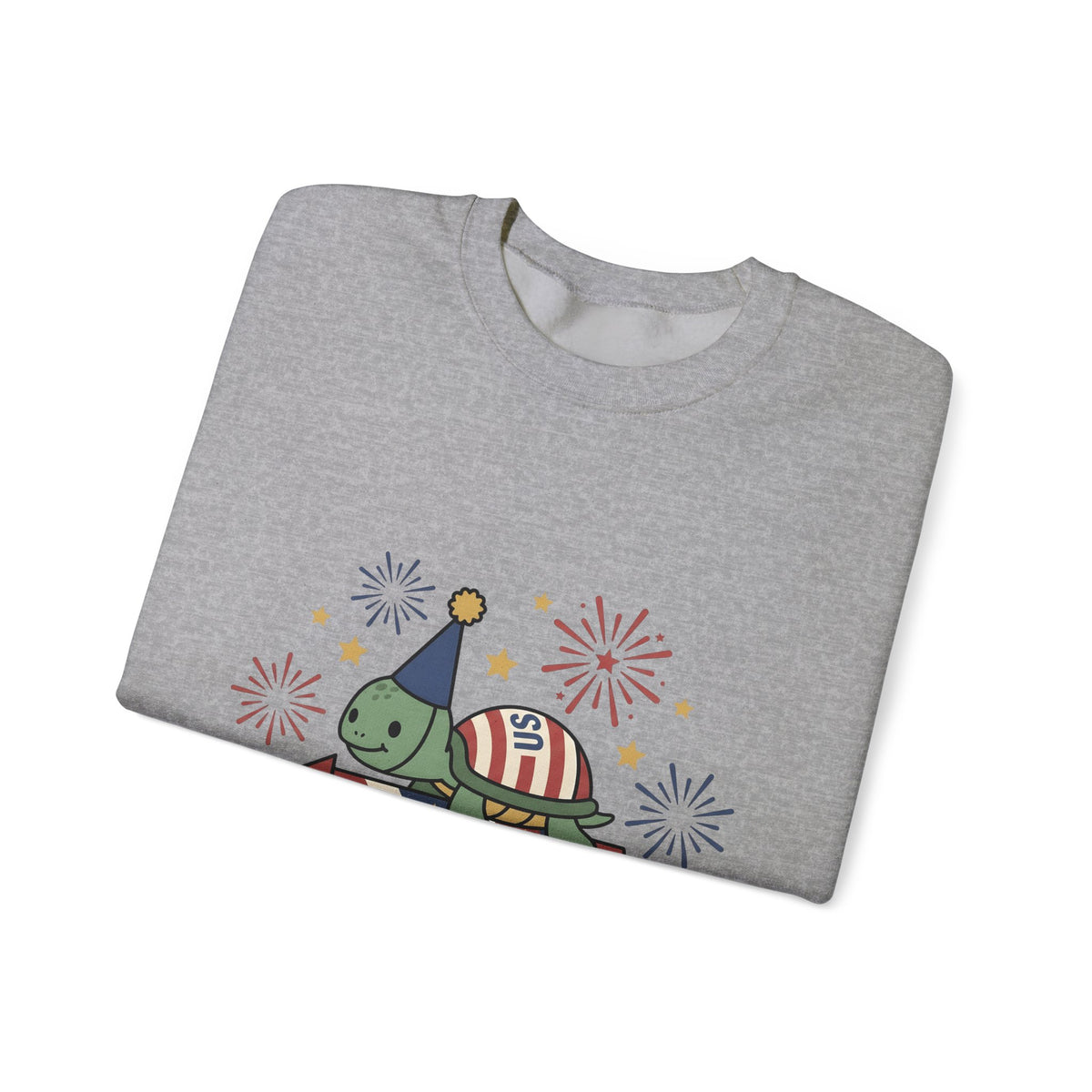 Turtle Celebration Hat Sweatshirt 4th Of July Usa Gift Women Sweet Sweatshirt Turtle Hat Sweatshirt Independence Day Fan Patriotic Sweatshirt American Graphic