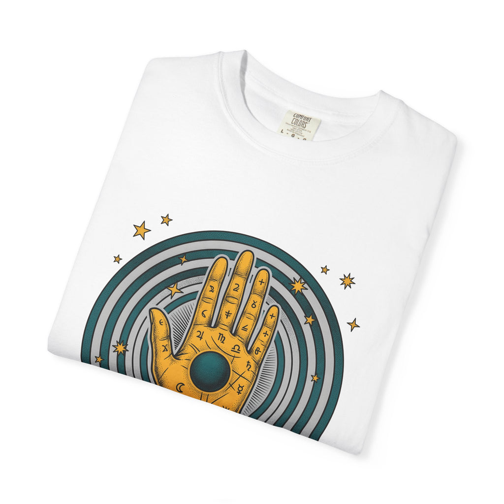 Fortune Hand T-Shirt Astrology Esoteric Gift Women Ethnic T-Shirt Palmistry T-Shirt Zodiac Fan Tribal T-Shirt Mystical Graphic Classic Astrological