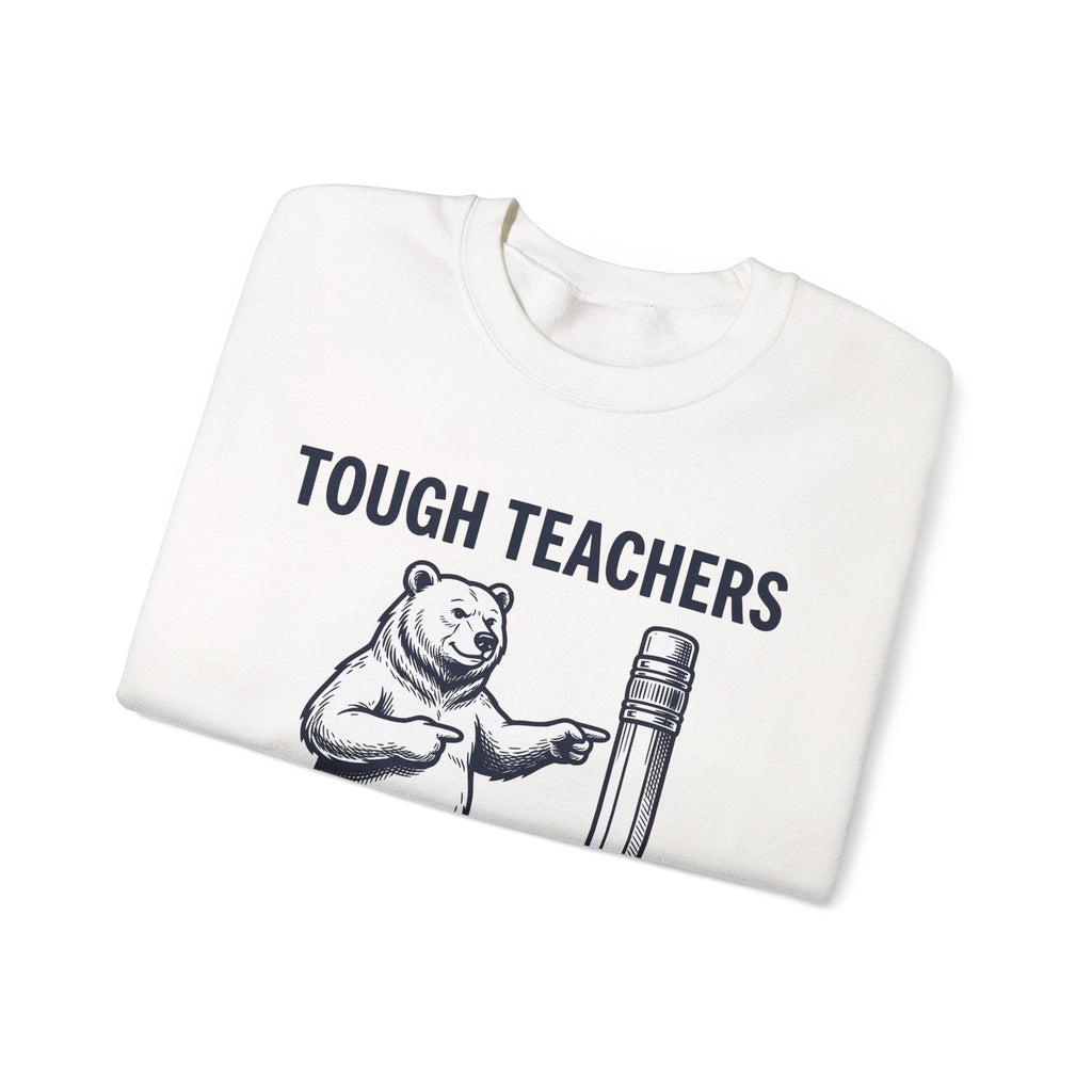 Bear Pen Sweatshirt Teachers Wildlife Gift Women Sketch Sweatshirt Pen Holder Sweatshirt Educator Enthusiast Drawing Illustration Retro Classroom Sweatshirt