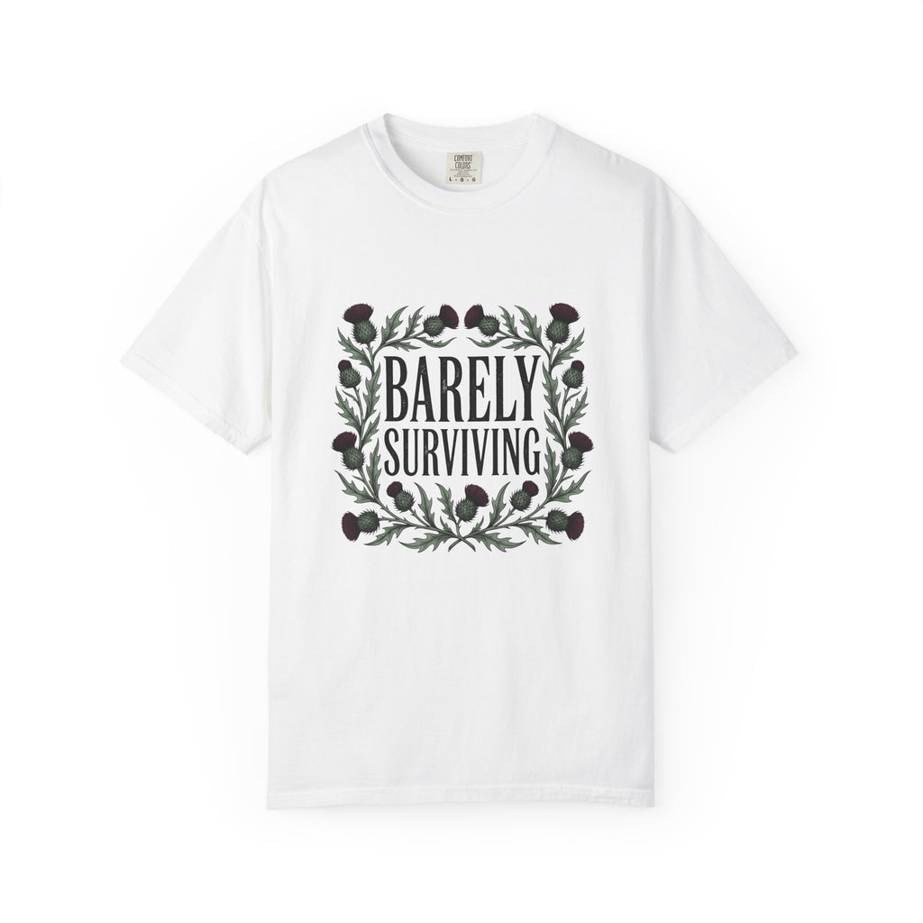 Thistle Flower Graphic T-Shirt Mom Humor Gift Women Botanical T-Shirt Thistle T-Shirt Mother Fan Illustrative T-Shirt Sarcastic Graphic Vintage