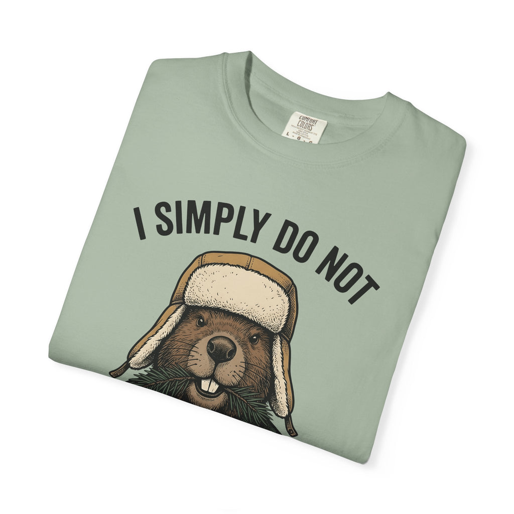 Beaver Woodsman T-Shirt Funny Wildlife Gift Women Comic T-Shirt Beaver T-Shirt Humor Fan Cartoon T-Shirt Animal Graphic Retro Checkered T-Shirt
