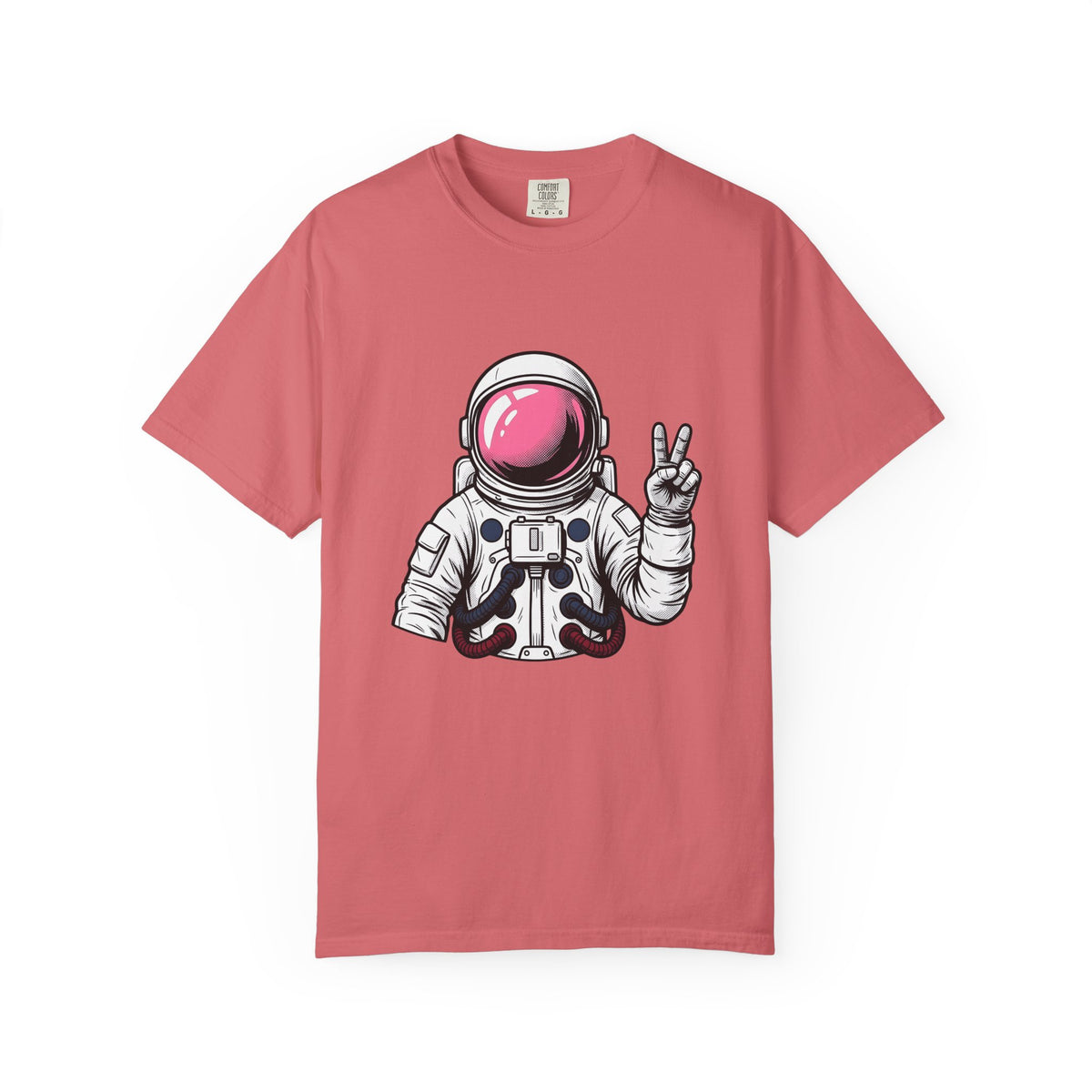 Astronaut Graphic T-Shirt America Space Gift Women Comic T-Shirt Cosmonaut T-Shirt Patriot Fan Galactic Graphic Illustration Cartoon T-Shirt Retro