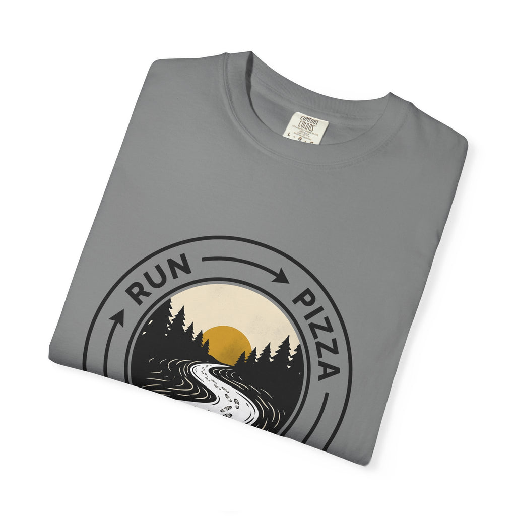 Hiking Trail Sports Jogging Gift Sketch Trail Athlete Enthusiast Drawing Runner Cartoon T-Shirt