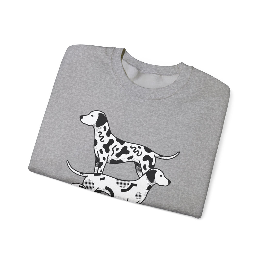 Dalmatian Sweatshirt Dog Fauna Gift Women Flat Sweatshirt Dalmatian Sweatshirt Dog Fan Graphic Design Illustration Sketch Spot Design Sweatshirt