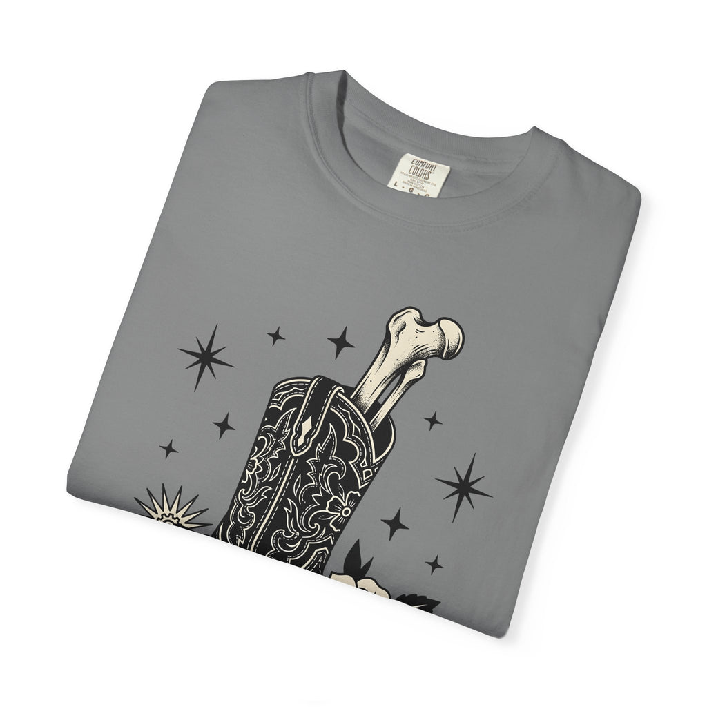 Leather Boot T-Shirt Cowgirl Ranch Gift Women Neo Tattoo T-Shirt Boot T-Sh