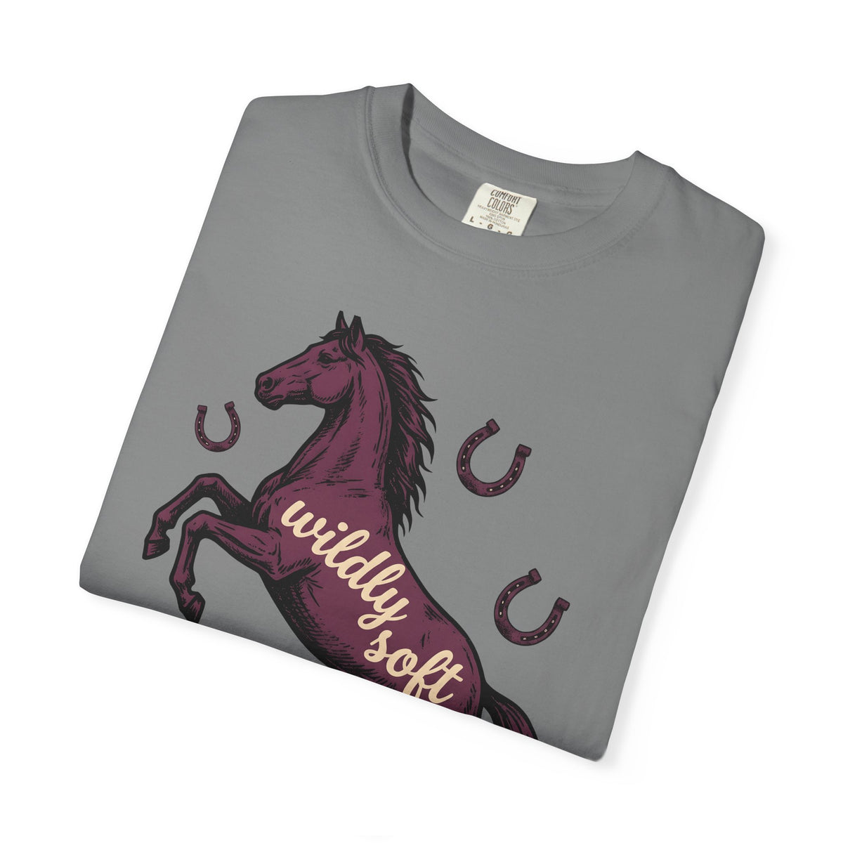 Horse Design T-Shirt Boho Chic Ranch Gift Women Classic T-Shirt Equine T-Shirt Hippie Fan Vintage T-Shirt Western Graphic Doodle Horseshoe T-Shirt