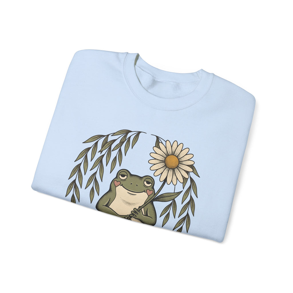 Frog Flower Cute Animal Gift Boho Toad T Sweatshirt