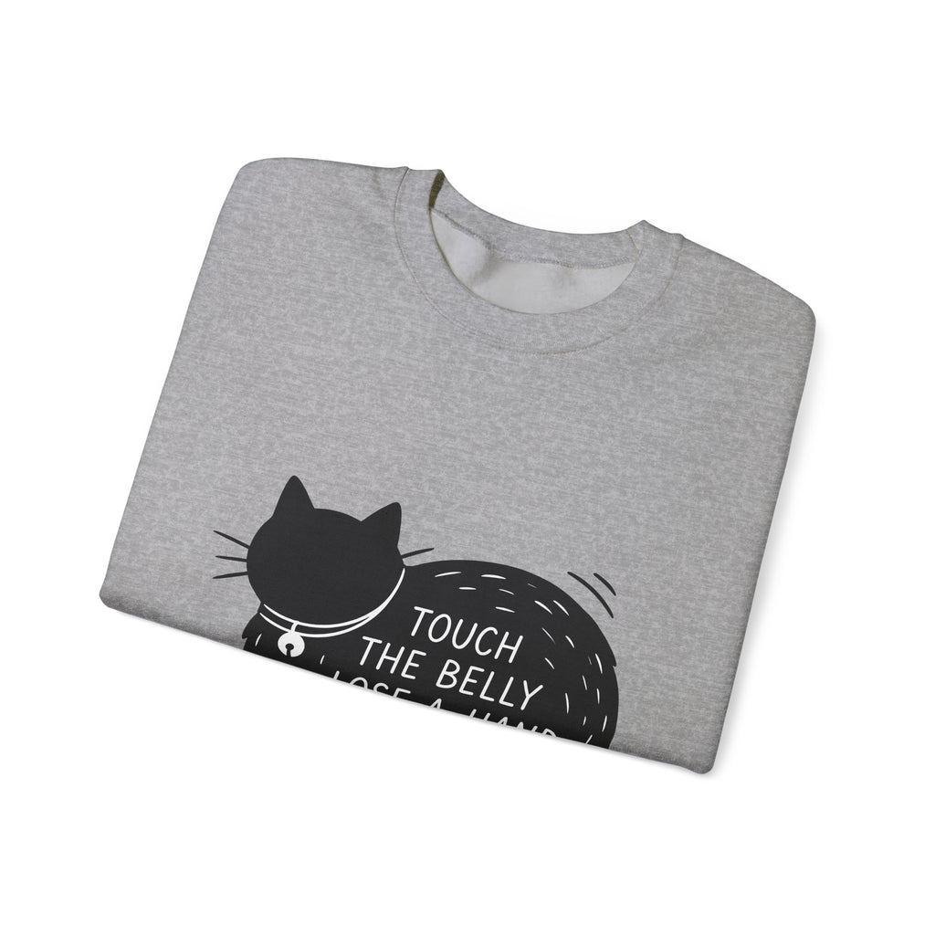 Black Feline Sweatshirt Cat Fun Gift Women Flat Sweatshirt Cat Sweatshirt Cat Fan Minimalist Sweatshirt Humorous Graphic Chic Pendant Sweatshirt