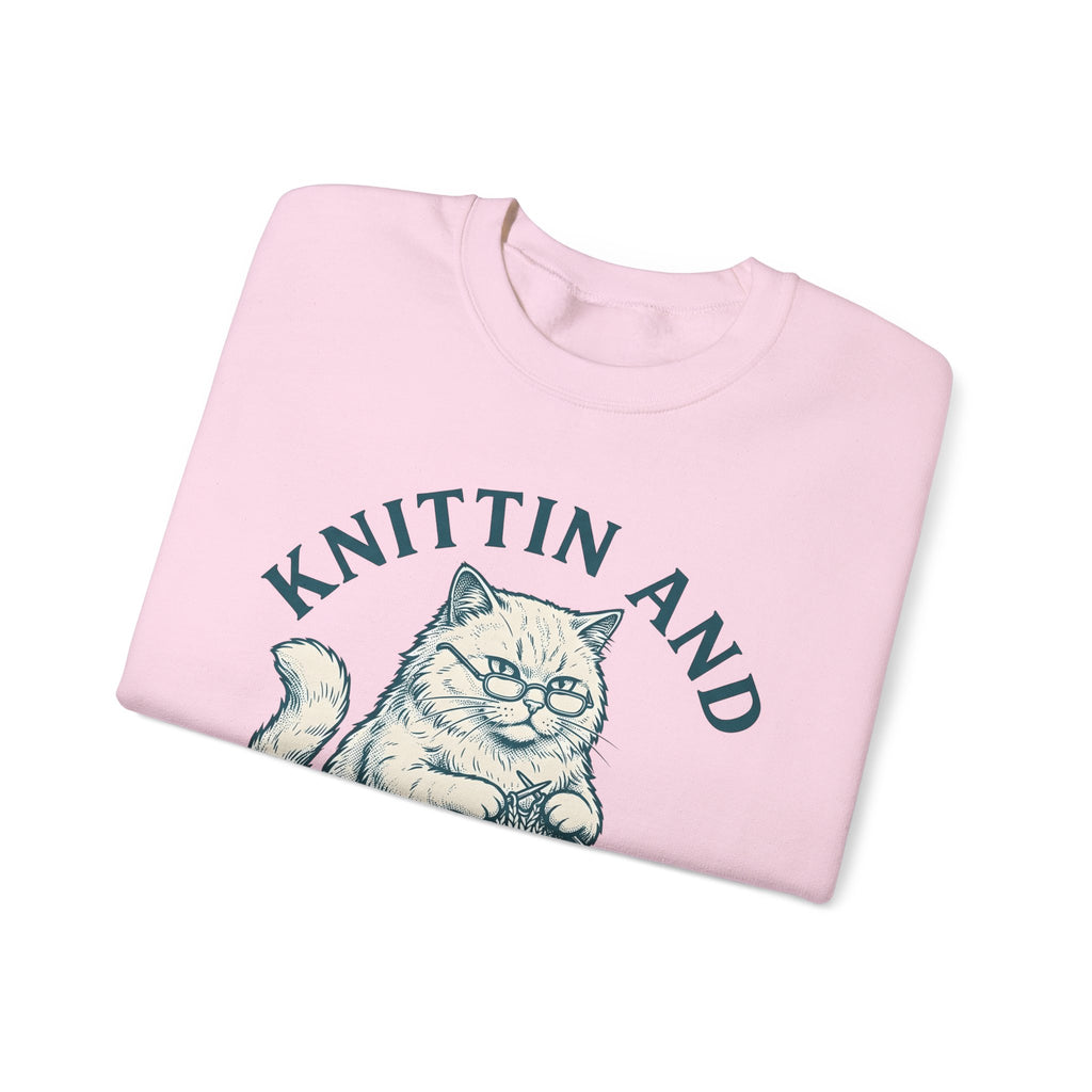 Kitten Crochet Sweatshirt Cat Craft Gift Women Sketch Sweatshirt Amigurumi Sweatshirt Cat Fan Crocheted Graphic Retro Wool Ball Sweatshirt