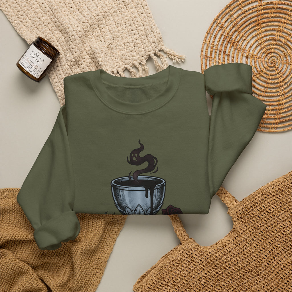 Chalice Roses Sweatshirt Nurses Therapy Gift Women Dark Sweatshirt Goblet Sweatshirt Nurse Enthusiast Gothic Sweatshirt Counseling Graphic Antique Spirit