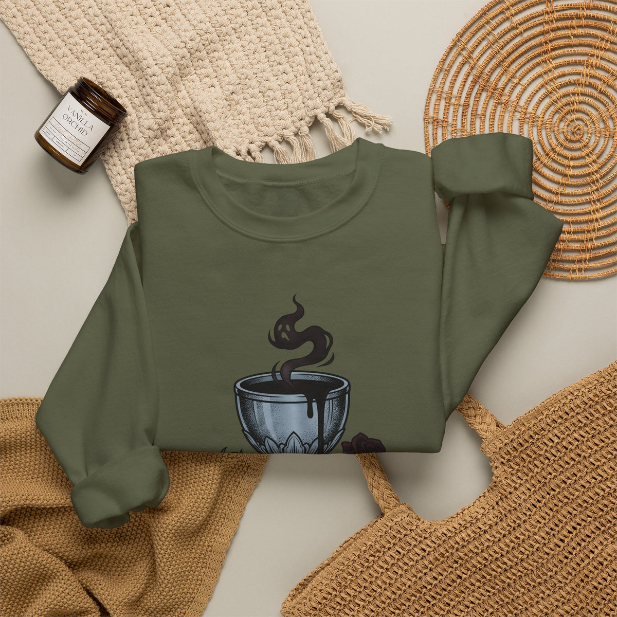 Chalice Roses Sweatshirt Nurses Therapy Gift Women Dark Sweatshirt Goblet Sweatshirt Nurse Enthusiast Gothic Sweatshirt Counseling Graphic Antique Spirit