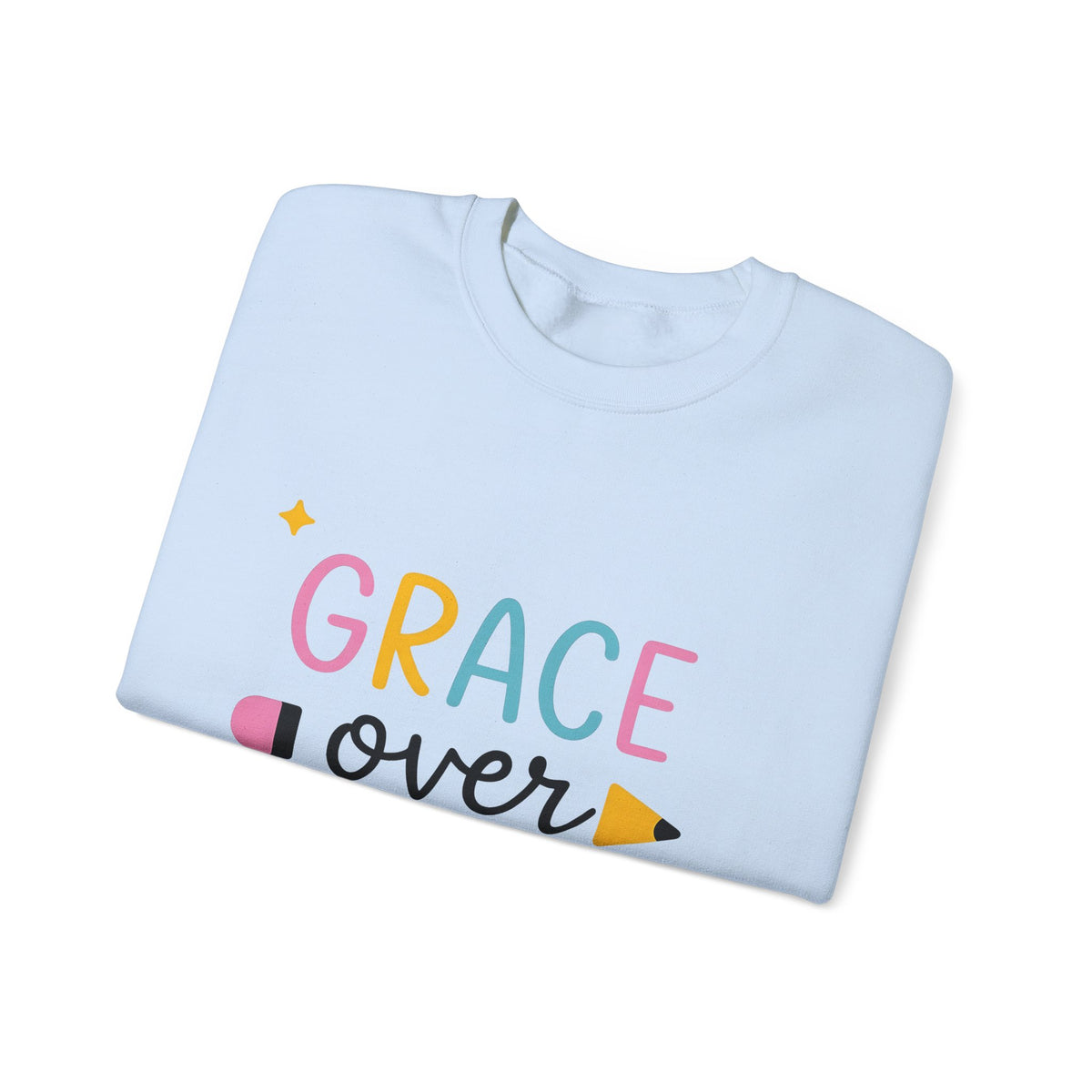 Pencil Graphic Sweatshirt Teachers School Gift Women Playful Sweatshirt Illustration Sweatshirt Educator Enthusiast Whimsical Sweatshirt Classroom Graphic
