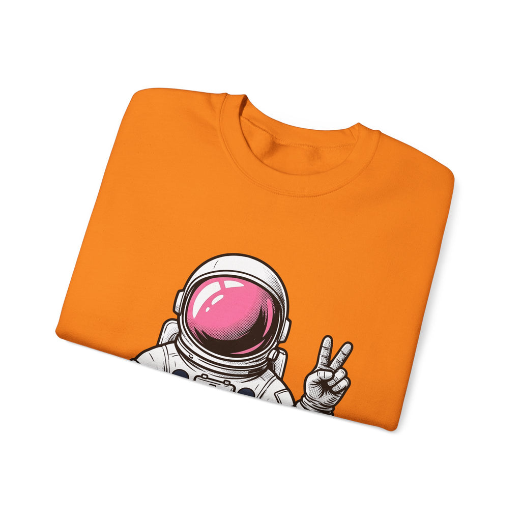 Astronaut Graphic Sweatshirt America Space Gift Women Comic Sweatshirt Cosmonaut Sweatshirt Patriot Fan Galactic Graphic Illustration Cartoon Sweatshirt Retro