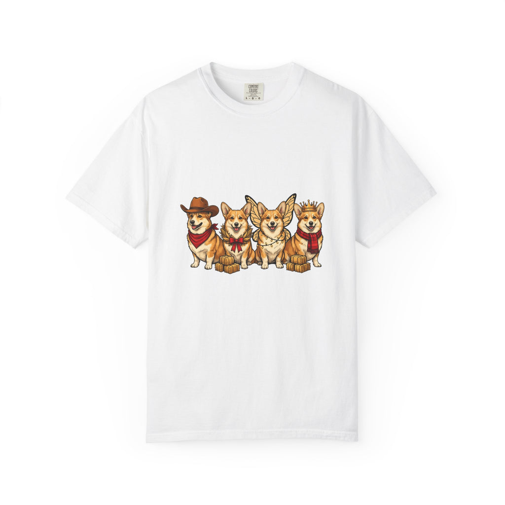 Corgi Dogs T-Shirt Dog Animals Gift Women Cartoon T-Shirt Pembroke Welsh Corgi T-Shirt Dog Fan Pet Graphic Corgi Illustration Kawaii Costumes