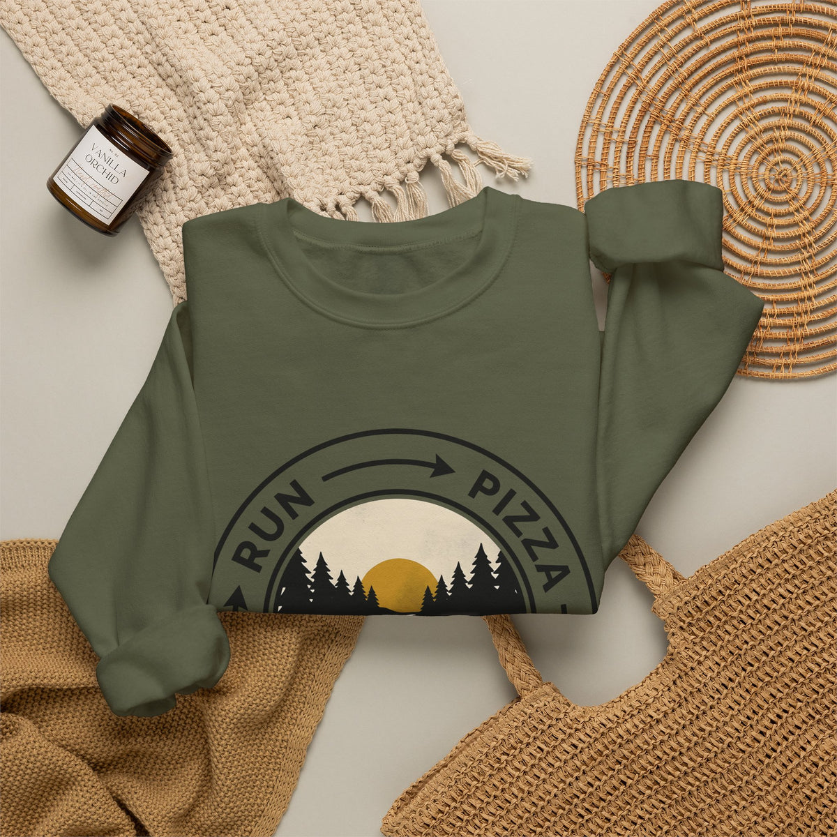 Hiking Trail Sports Jogging Gift Sketch Trail Athlete Enthusiast Drawing Runner Cartoon Sweatshirt