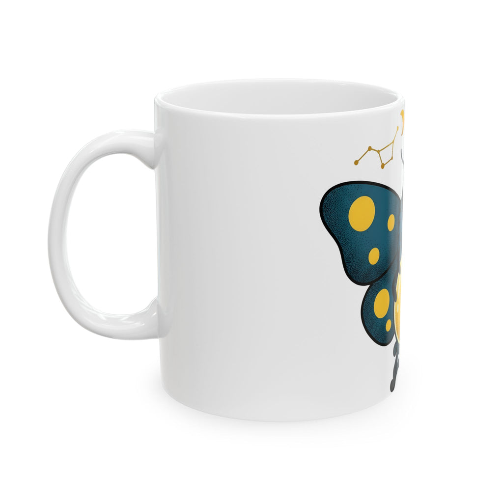 Magical Moth Mug Halloween Magic Gift Women Traditional Tattoo Mug Moth Mug Horror Fan Sailor Mug Wizard Graphic Retro Fortune Ball
