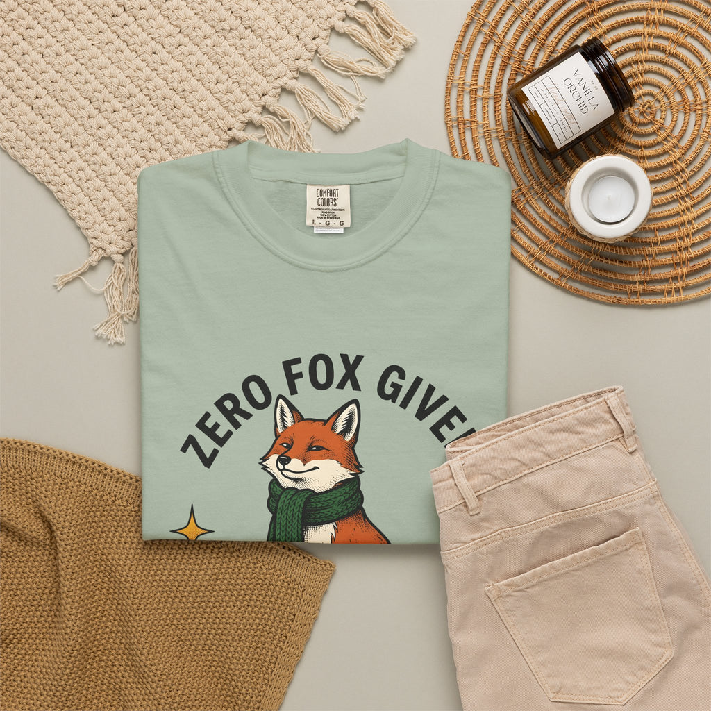 Fox Holiday Wildlife Gift Retro Fox Christmas Fan Vintage Animal Sketch Neck Wrap T-Shirt