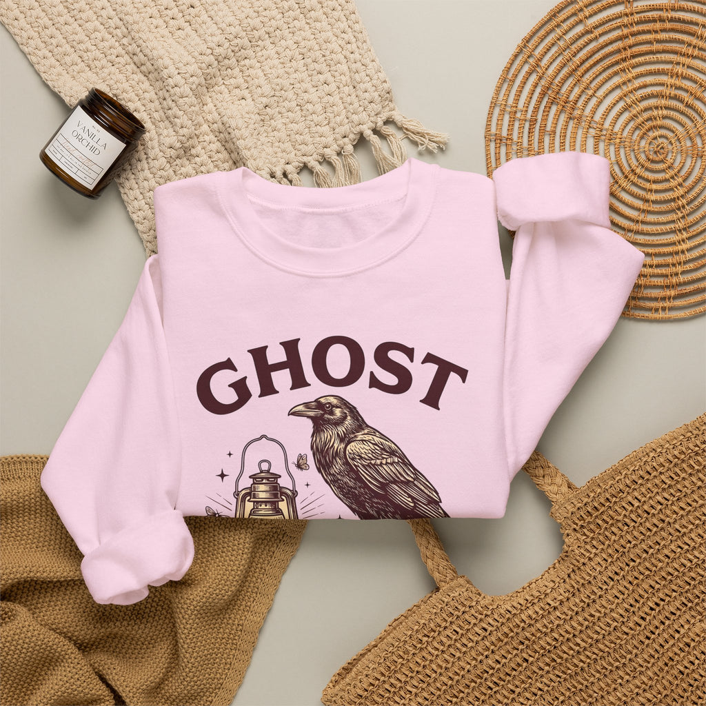 Dark Bird Lantern Sweatshirt Gothic Autumn Gift Women Old School Sweatshirt Lantern Sweatshirt Dark Fan Retro Sweatshirt Fall Graphic Cartoon Log Post Sweatshirt