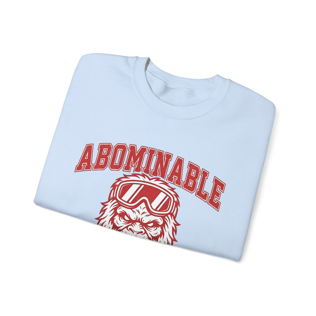 Abominable Snowman Face Sweatshirt Christmas Cold Gift Women Strong Sweatshirt Yeti Sweatshirt Xmas Fan Vintage Sweatshirt Frosty Graphic Antique Snow Goggles